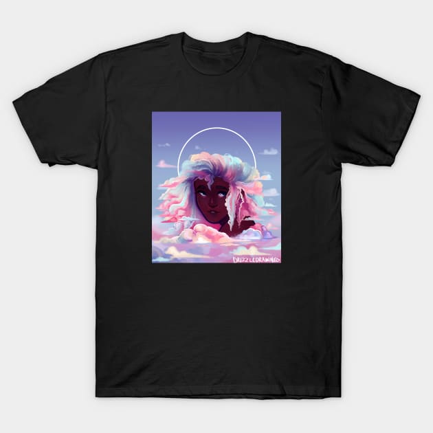 Lady In The Clouds T-Shirt by drizzledrawings